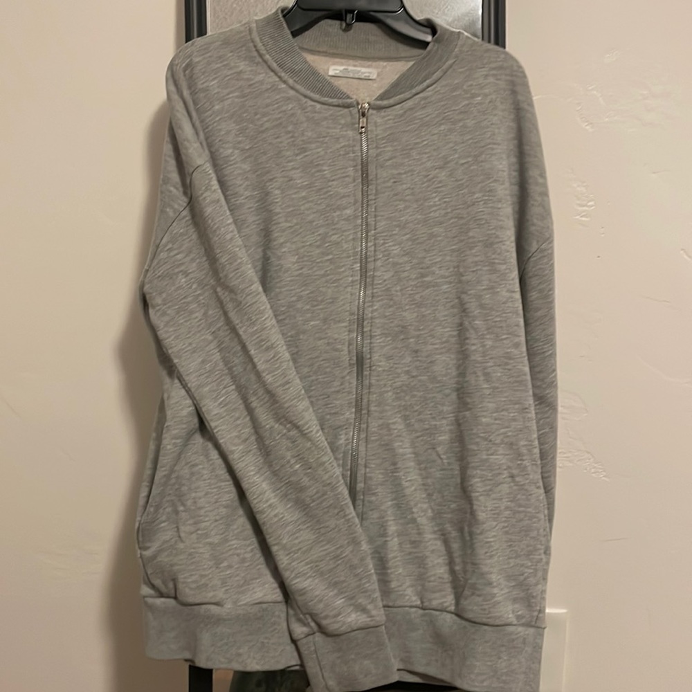 Zara grey zip up sweater